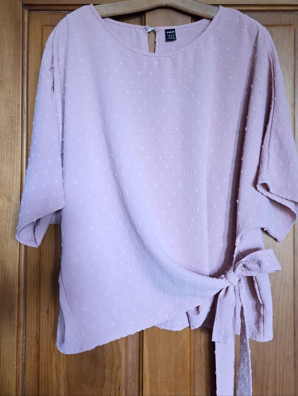 Light Pink Women’s Tie-Waist Blouse